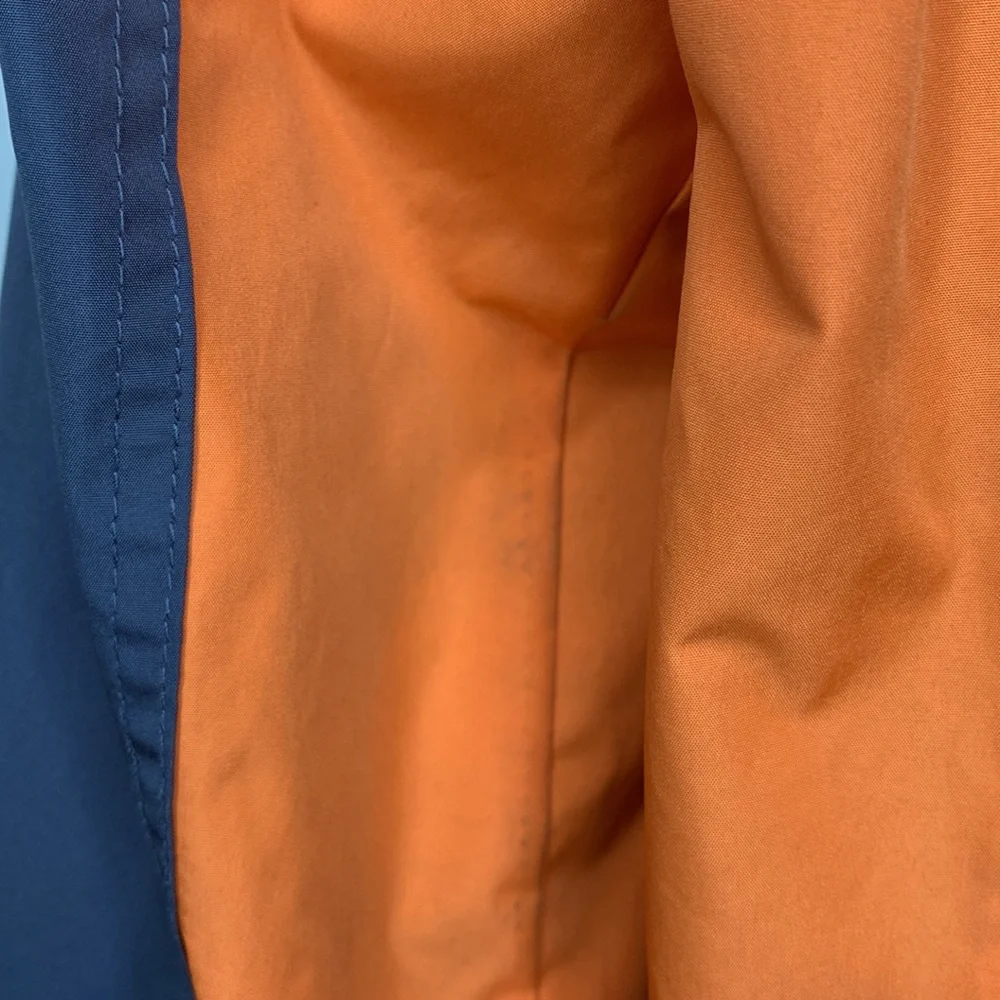 LONDON FOG Jacket Gray Orange Zip Front Zip Pockets Hood Boys Medium 10-12
